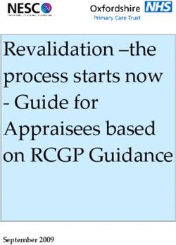 Revalidation -the process starts now - Guide for Appraisees based on RCGP Guidance - September 2009
