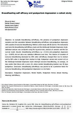 Breastfeeding self-efficacy and postpartum depression: a cohort study - SciELO