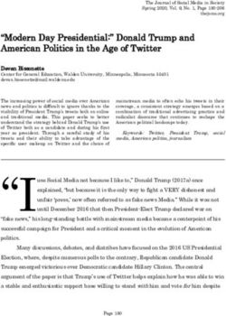 "Modern Day Presidential:" Donald Trump and American Politics in the Age of Twitter