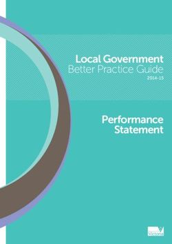 Local Government Better Practice Guide Performance Statement 2014-15