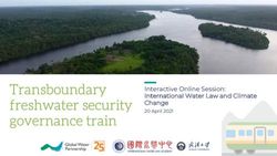 Transboundary freshwater security governance train - Interactive Online Session: International Water Law and Climate Change