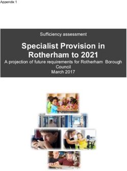 Specialist Provision in Rotherham to 2021 - Sufficiency assessment A projection of future requirements for Rotherham Borough Council March 2017 ...