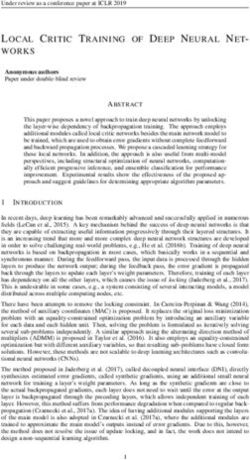 LOCAL CRITIC TRAINING OF DEEP NEURAL NET-WORKS - OpenReview