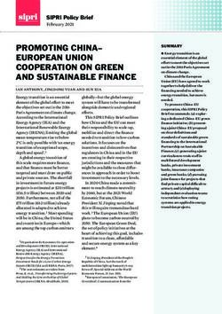 PROMOTING CHINA-EUROPEAN UNION COOPERATION ON GREEN AND SUSTAINABLE FINANCE