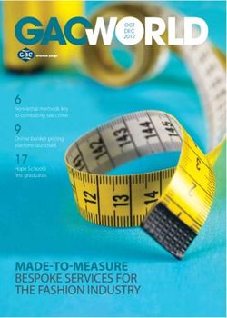 MADE-TO-MEASURE Bespoke services for the fashion industry 6 9 17