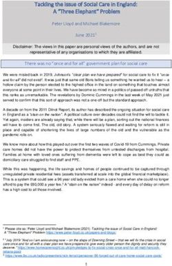 Tackling the issue of Social Care in England: A "Three Elephant" Problem