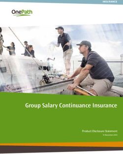 Group Salary Continuance Insurance - INSURANCE - Product Disclosure Statement