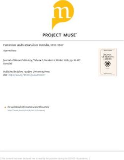 Feminism and Nationalism in India, 1917-1947