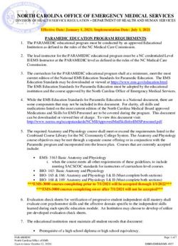 NORTH CAROLINA OFFICE OF EMERGENCY MEDICAL SERVICES