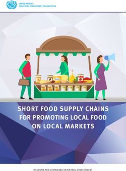 SHORT FOOD SUPPLY CHAINS FOR PROMOTING LOCAL FOOD ON LOCAL MARKETS - INCLUSIVE AND SUSTAINABLE INDUSTRIAL DEVELOPMENT - SUS-TER