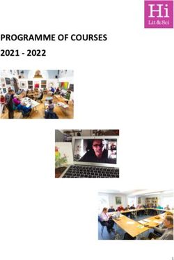 PROGRAMME OF COURSES 2021 2022 - HLSI