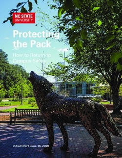 Protecting the Pack How to Return to Campus Safely - Initial Draft June 16, 2020 - CBS 17