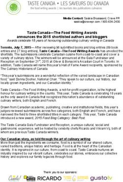 Taste Canada The Food Writing Awards announces the 2015 shortlisted authors and bloggers