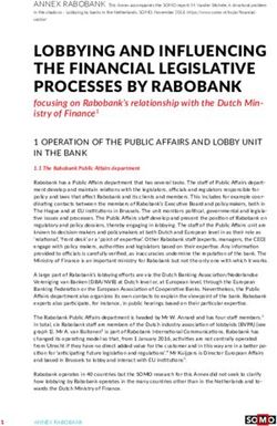 LOBBYING AND INFLUENCING THE FINANCIAL LEGISLATIVE PROCESSES BY RABOBANK - SOMO