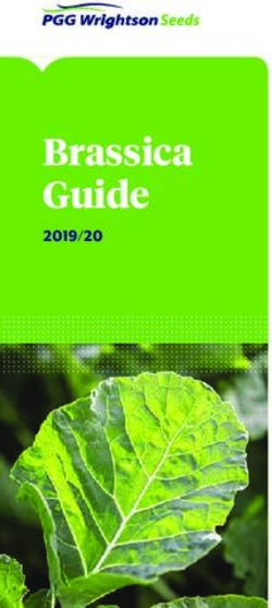 Brassica Guide 2019/20 - PGG Wrightson Seeds