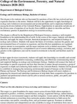 College of the Environment, Forestry, and Natural Sciences 2020-2021 - Northern Arizona University