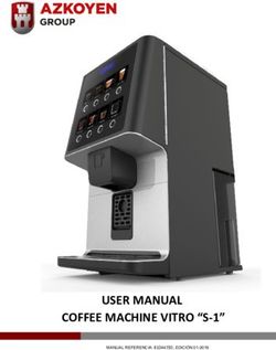 USER MANUAL COFFEE MACHINE VITRO "S-1" - MANUAL REFERENCIA: 81044 307 ; EDICIÓN 01-20 91 - Livewell Vending