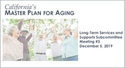California's MASTER PLAN FOR AGING - Long-Term Services and Supports Subcommittee Meeting #3 December 5, 2019 - California Health and Human