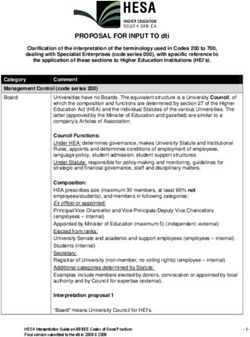 PROPOSAL FOR INPUT TO dti