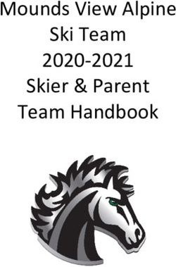 Mounds View Alpine Ski Team 2020-2021 Skier & Parent Team Handbook