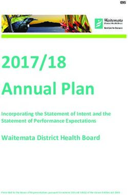 2017/18 Annual Plan - Waitemata District Health Board Incorporating the Statement of Intent and the Statement of Performance Expectations