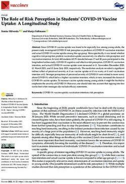 The Role of Risk Perception in Students' COVID-19 Vaccine Uptake: A Longitudinal Study