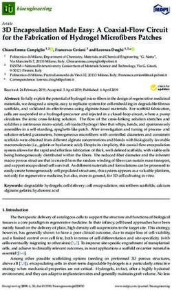 3D Encapsulation Made Easy: A Coaxial-Flow Circuit for the Fabrication of Hydrogel Microfibers Patches - MDPI