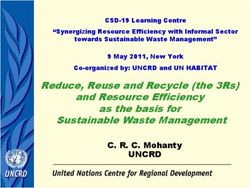 Reduce, Reuse and Recycle (the 3Rs) and Resource Efficiency as the basis for Sustainable Waste Management