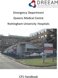 Emergency Department Queens Medical Centre Nottingham University Hospitals - CP1 Handbook