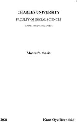 CHARLES UNIVERSITY Master's thesis 2021
