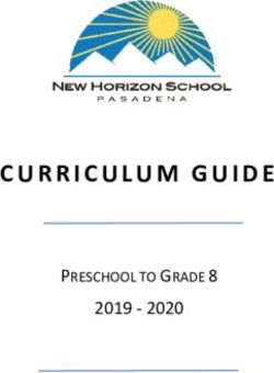 CURRICULUM GUIDE 2019 2020 - PRESCHOOL TO GRADE 8 - New Horizon School Pasadena