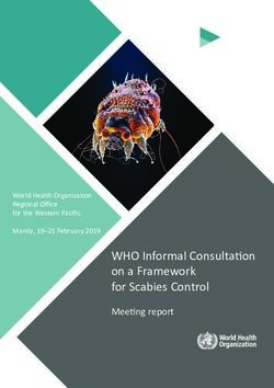 WHO Informal Consultation on a Framework for Scabies Control - Meeting report - World Health Organization Regional Office for the Western Pacific