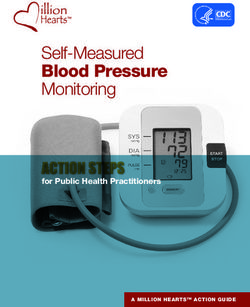 Self-Measured Blood Pressure Monitoring - for Public Health Practitioners - A MILLION HEARTSTM ACTION GUIDE