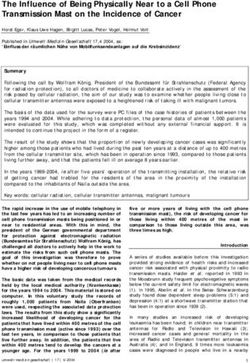 The Influence of Being Physically Near to a Cell Phone Transmission Mast on the Incidence of Cancer