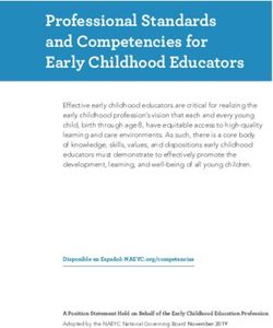 Professional Standards And Competencies For Early Childhood Educators ...