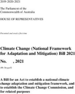 Climate Change (National Framework for Adaptation and Mitigation) Bill 2021 No. ,2021