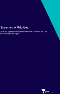 Statement of Priorities - 2018-19 Agreement between the Minister for Health and The Royal Children's Hospital - health.vic