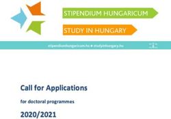 Call for Applications 2020/2021 - for doctoral programmes
