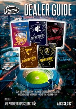Dealer GuiDe - AUGUST 2021 AFL PREMIERSHIPS COLLECTIONS - Shock Entertainment
