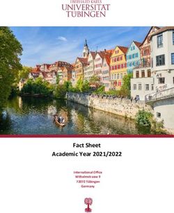 Fact Sheet Academic Year 2021/2022 - International Office Wilhelmstrasse 9 72072 Tübingen Germany