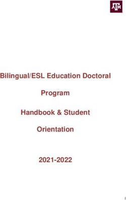 Bilingual/ESL Education Doctoral Program Handbook & Student Orientation 2021-2022