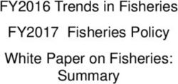 FY2016 Trends in Fisheries FY2017 Fisheries Policy White Paper on Fisheries: Summary
