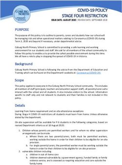 COVID-19 POLICY STAGE FOUR RESTRICTION - ISSUE DATE: AUGUST 2020 | REVIEW DATE: SEPTEMBER 2020 - Coburg ...