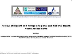 Review of Migrant and Refugee Regional and National Health Needs Assessments - eCALD