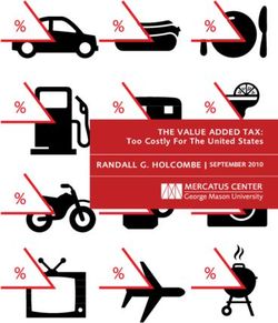 THE VALUE ADDED TAX: Too Costly For The United States - RANDALL G. HOLCOMBE | SEPTEMBER 2010 - Mercatus Center