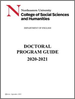 DOCTORAL PROGRAM GUIDE - 2020-2021 DEPARTMENT OF ENGLISH - Effective: September 2020 - College of ...