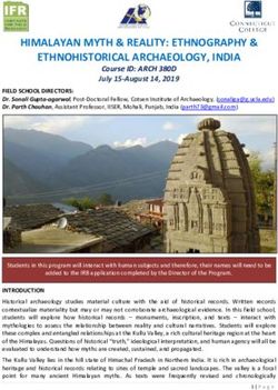 HIMALAYAN MYTH & REALITY: ETHNOGRAPHY & ETHNOHISTORICAL ARCHAEOLOGY, INDIA - Institute for Field Research