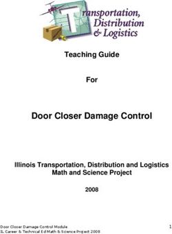 Door Closer Damage Control - Teaching Guide For Illinois Transportation, Distribution and Logistics