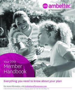 Member Handbook Your 2019 - Everything you need to know about your plan 2019 - Ambetter of Tennessee