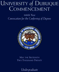 COMMENCEMENT UNIVERSITY of DUBUQUE - Undergraduate - University of ...
